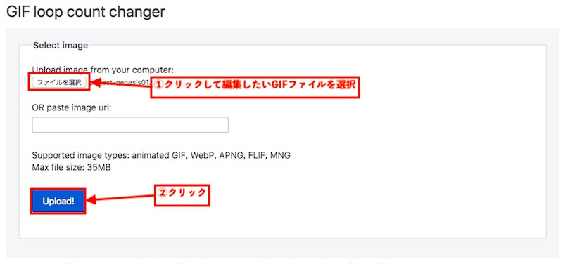 ループしないgif画像を無限ループさせる方法 飛び出せカエル